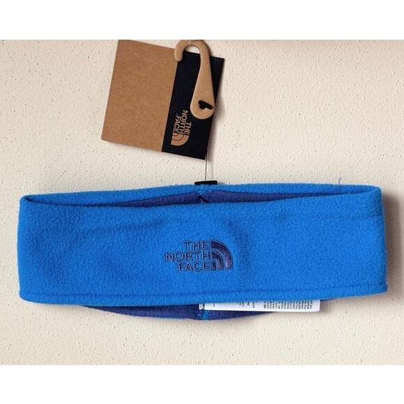 The North Face Kids Glacier Reversible Headband NWT Medium Light Blue Gray Cozy - Picture 4 of 9